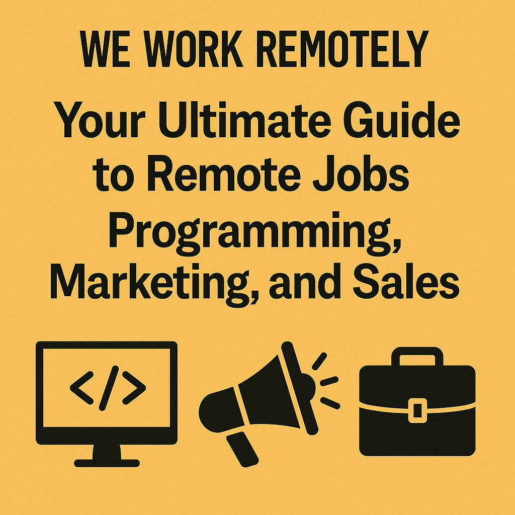 We Work Remotely – Your Ultimate Guide to Remote Jobs in Programming, Marketing, and Sales